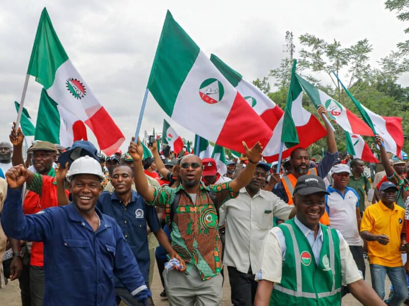 picture of workers celebrating for mbahs promotion of enugu civil servants