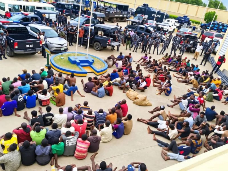 FCT Police Arrest 300 Suspects in Raid on Crime Hotspots