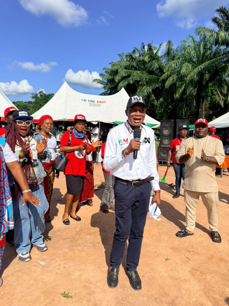 Hon. Frank Anioma, Governor Mbah's Political Adviser assuring Ogbuekwe, Mbah, APC of Sacrosanct Victory