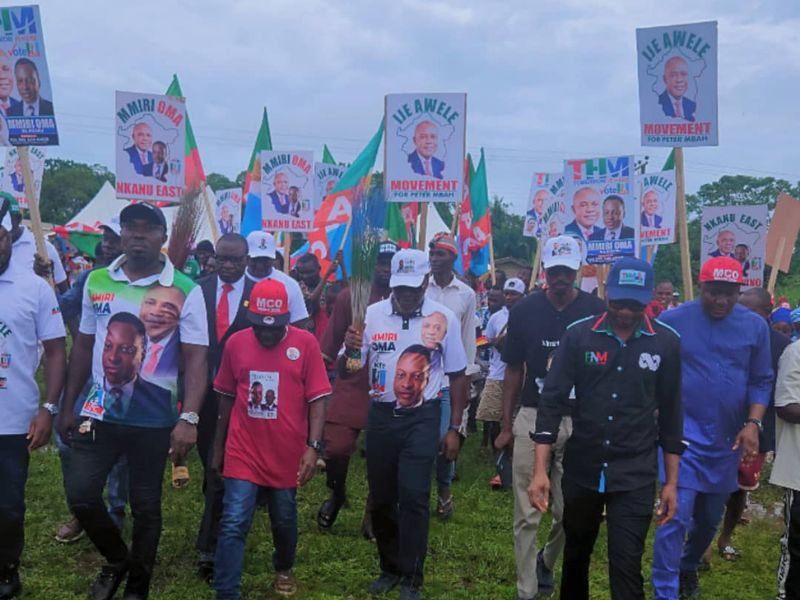 Nkerefi Backs Mbah, Ogbuekwe, APC as Mmirioma Campaign Tour Ends in Nkanu East
