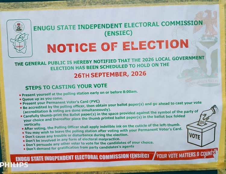 Sept. 26 Enugu LG Polls ENSIEC Says It Is Over 90% Ready for Election