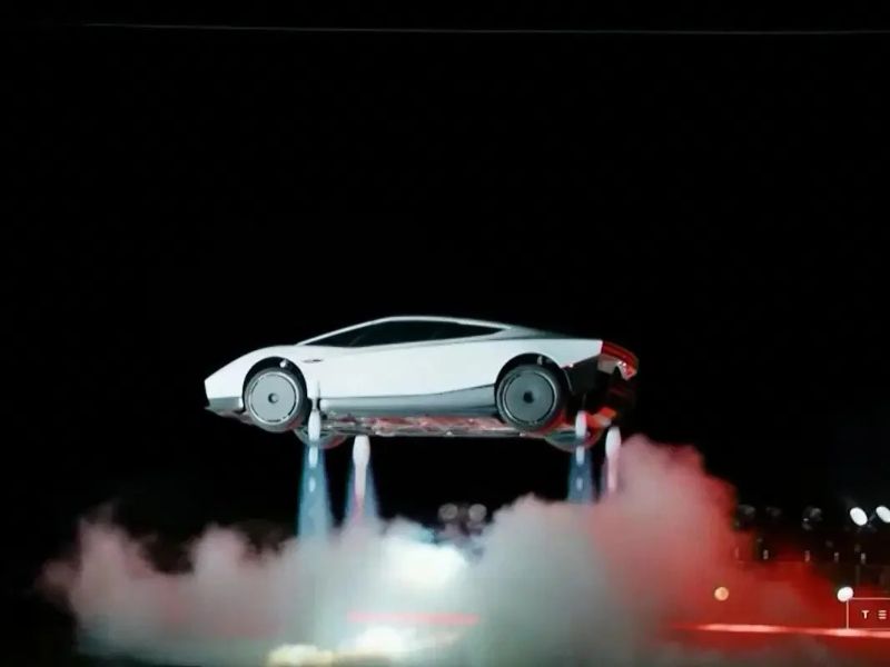 Elon Musk Unveils Tesla’s ‘Flying’ Roadster With SpaceX Thrusters