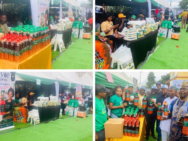 A Cross Section of farmers Showcasing their and Produce and Products