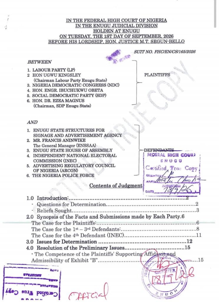 Court Upholds ENSSAA’s Authority to Charge N150 Million